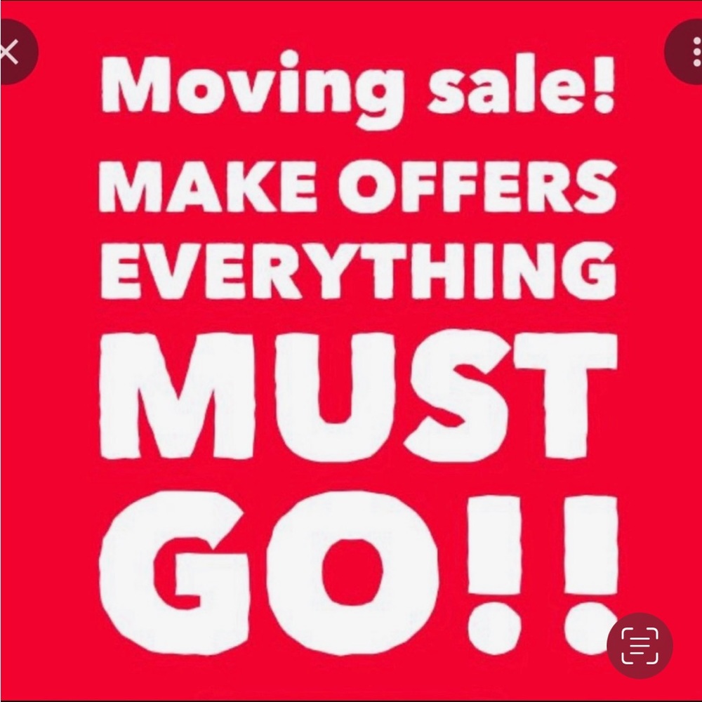 Moving sale